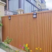 Panel de revestimiento estriado WPC de paisaje europeo Exterior, tableros de valla compuestos de límite de proyección Wpc para construcción al aire libre