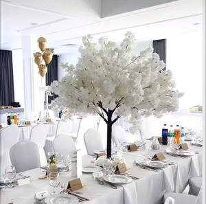 โต๊ะจัดเลี้ยงงานแต่งงานใน A59ดอกไม้ประดิษฐ์5ft 4ft สีชมพูดอกซากุระสีขาวสำหรับจัดงานแต่งงาน - Product Image 1
