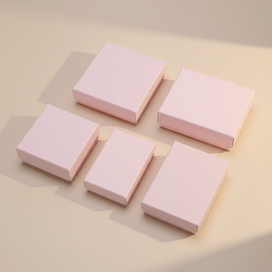 Scatola per Gioielli di Lusso Personalizzata con Logo, Coperchio e Base Rosa, Confezione Rigida in Cartone per Anelli, Collane e Bracciali - Product Image 2