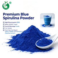 Fabricant de spiruline, spiruline bleue biologique de qualité alimentaire E18, étiquette privée OEM, spiruline bleue soluble dans l'eau en poudre