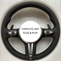 Volant sport en cuir véritable avec fonction de vibration, adapté aux séries BMW F10/F30/F32/F36/F01/F12/F15/F16.