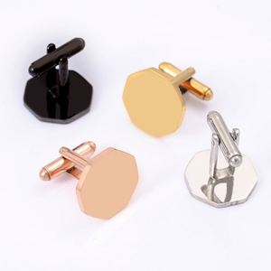 Fabricant de boutons de manchette personnalisés pour mariage, design original sur mesure, métal vierge, logo entièrement personnalisé - Product Image 1