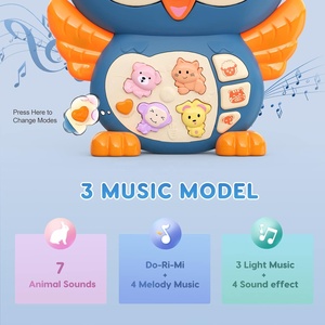 Jouets musicaux en plastique pour bébé Hibou électronique sons et lumière Jouets musicaux pour enfants Développement éducatif précoce - Product Image 3