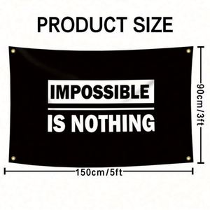 Banderas Personalizadas de Impresión Digital de Buena Calidad y al Mejor Precio, 3X5 Pies, 90x150cm, Imposible Es Nada - Product Image 6