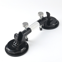 Ventosa de vacío de aluminio negra de dos garras para vidrio