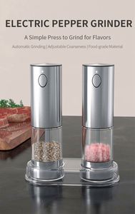 Rechargeable Salt and <b>Pepper</b> <b>Grinder</b> Electric Stainless Steel Spice Mills Custom Logo - Product Image 3