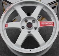 Jantes en alliage JUWA 15x7J 4x100 5x112 pour voiture de tourisme 16 17 18 19 pouces 5x108 5x120 Hyper Black Aluminium Style TE37