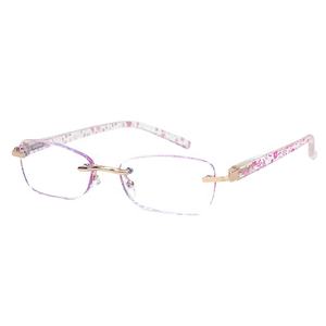 Anteojos sin montura de alta calidad Flora Frame Light para mujeres Diseñador Gafas de lectura 2,0 Azul Barato Nuevo PC Slim Clear CE UKCA - Product Image 3
