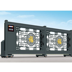 Modern Automatic Telescopic Electric Porta Porta Porta Dobrável de Aço Inoxidável para Unidades Villa Pátio Fácil Instalação Deslizante - Product Image 2