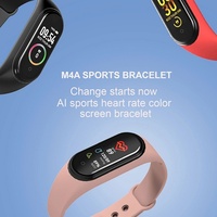 Pulsera Inteligente M4 con Monitor de Actividad Física, Presión Arterial, Frecuencia Cardíaca, Luces LED para Selfies, ABS/PC/TPU
