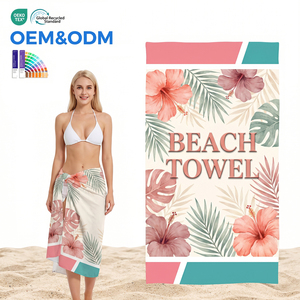 Toalla de Playa Ujoy Gift Premium de Microfibra con Estampado de Flor de Hibisco, Secado Rápido, Antiarena, Ligera, Toalla de Natación <span class=keywords><strong>Tropical</strong></span> - Product Image 1