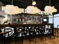 Vente en gros en ligne de lampes suspendues modernes Wabi Sabi en forme de nuage, décoration de restaurants et de cafés, lampes suspendues au plafond en coton blanc LED