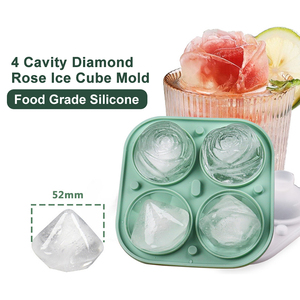 San valentino 4 cavità a forma <span class=keywords><strong>di</strong></span> diamante rosa a forma <span class=keywords><strong>di</strong></span> diamante stampo per cubetti <span class=keywords><strong>di</strong></span> <span class=keywords><strong>ghiaccio</strong></span> in Silicone a rilascio facile vassoio per cubetti <span class=keywords><strong>di</strong></span> <span class=keywords><strong>ghiaccio</strong></span> per whisky Cocktail - Product Image 3
