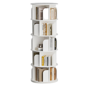 360 °   ชั้นวางของแบบตั้งพื้น 2/3/4/5/6 ชั้น ชั้นวางหนังสือแบบหมุนได้ ชั้นวางโชว์สินค้า ชั้นวางจัดระเบียบ - Product Image 1