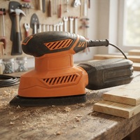Ponceuse à souris de première qualité FL119, 130W, ponceuse triangulaire, 14000 tr/min, ponceuse de précision avec boîte à poussière, poignée souple pour le travail du bois