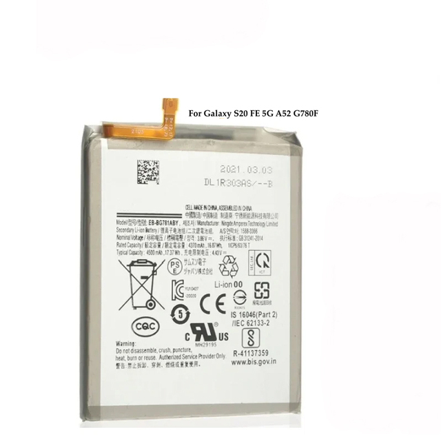 Mobile Phone EB-BG781ABY 4500mAh Replacement Battery for Samsung Galaxy S20 FE 5G SM-G781 A52 SM-A526/DS Lithium Batteries Tool