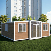 Petite maison modulaire extensible de luxe 40 pieds 30 pieds 20 pieds conteneur pliable pour l'extérieur à faible coût avec salle de bain