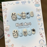 Neu Eingetroffene Schleifenförmige Aufklebenägel Acryl-Kunstnägel Vollständige Abdeckung Kleine Bestellungen Möglich