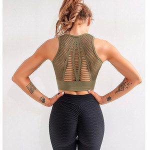 Venta caliente mujeres lolita lindo sexy chica sin secado rápido transpirable hueco deportiva deportes bra 2020 - Product Image 4