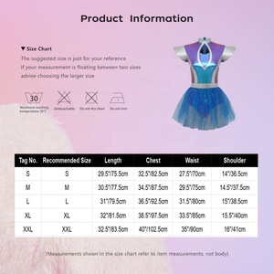 Costume Alien Spatial Métallique pour Femme, Combinaison Bodysuit avec Jupe Tutu, Épaulettes, Découpe en Goutte d'Eau, Iridescent, pour Spectacles de Scène, Tenue de Danse Personnalisée - Product Image 6