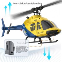 Hélicoptère télécommandé 4 canaux, modèle de voltige panoramique, avion électrique RC, jouet avec hélice et aileron