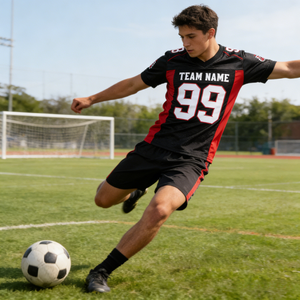 Maillots de football imprimés respirants pour hommes - Adam Sandler Mean Machine the Longest Yard Paul Crewe Noir 18 Taille S-XXXL - Product Image 3