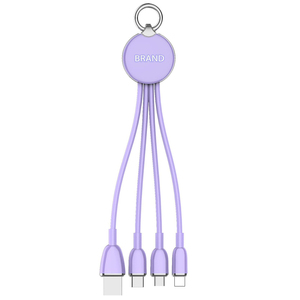 Wik-MS Hiển Thị Thương Hiệu Tùy Chỉnh 3-Trong-1 Ngắn Sạc Type-C USB Cable 15Cm Điện Thoại Di Động Điện Tử Phụ Kiện Quà Tặng Cáp - Product Image 5