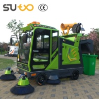 Balayeuse et autolaveuse intégrées avec bac à poussière de 240 L, balayeuse de voirie électrique