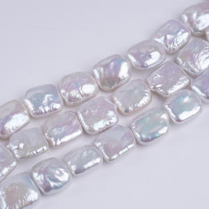 Collar Retro de Perlas de Agua Dulce Naturales de 10-11 mm, Forma de Botón, Estilo Barroco, Producto Semi-Acabado, Color Rosa - Product Image 1