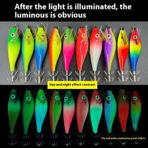 Appâts de pêche lumineux en forme de crevettes et de calamars en gros, appâts en bois pour crevettes, appâts en ABS pour <span class=keywords><strong>la</strong></span> pêche en mer - Product Image 2