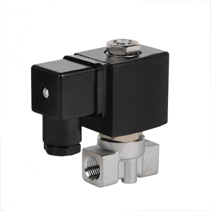 Vanne solénoïde pneumatique miniature en acier inoxydable COVNA, commande urgente HK-02 DN8 1/4 pouce, 2 voies, 12V CC, normalement fermée - Product Image 1