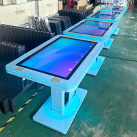 Table intelligente multifonctionnelle pour café, écran unique bleu de 43 pouces, directement de l'usine