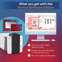 Imprimante thermique Evolis Primacy2 Mini à succès, 300 dpi, écran LCD couleur, matériau plastique, stock disponible