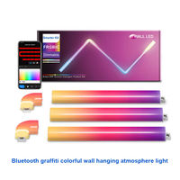 Lampe murale LED moderne RGBIC à synchronisation musicale, contrôlée par application, avec corps en ABS pour salon et décoration intérieure
