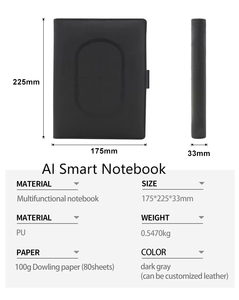 Coffret Cadeau d'Affaires <span class=keywords><strong>de</strong></span> Luxe : Carnet Intelligent IA en Cuir PU avec Logo Personnalisé, Stylo et Tasse Isotherme – Idéal Fête des Pères et Thanksgiving - Product Image 6