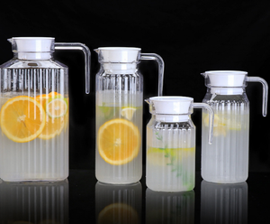 Carafe à eau froide en acrylique, <span class=keywords><strong>pichet</strong></span> à eau en <span class=keywords><strong>plastique</strong></span> transparent avec couvercle pour le stockage au réfrigérateur, thé glacé - Product Image 5