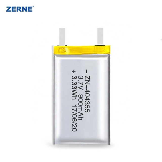 3.7V 404355 900mAh Pouch Lithium Polymer Battery with PCM UN38.3 MSDS Certified for Car GPS Tracker
