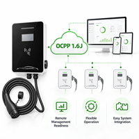 Chargeur de voiture électrique AC 7 11 22 kW Type 1 J1772 Type 2 GB/T OCPP RFID WiFi 4G Borne de recharge murale pour véhicules électriques IP54