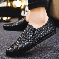 Chaussures pour hommes, style tendance, en PU, à semelle souple et texture douce, respirantes, décontractées, pour jeunes, modèle unique