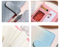 Nouveau mignon bonbons couleur progressive en cuir feuilles mobiles cahier école étudiant classeur Journal papeterie fournitures personnaliser B6 A7