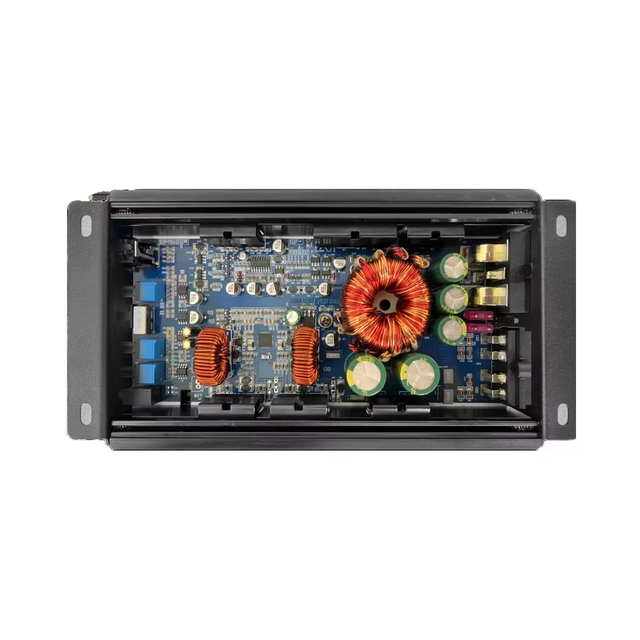 Compact 2-Channel Class D Car Amplifier 200WX2 RMS High Power Small Size