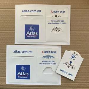 Porta Licencias de PVC Adhesivo Multifuncional Personalizado, Disco de Estacionamiento, Temporizador, Reloj de Estacionamiento, Papel - Product Image 3