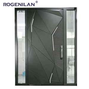 Puerta de Entrada Doble de Aluminio con Cerradura Multipunto y Diseño 3D Anti-robo Personalizado de Fábrica Rogenilan - Product Image 3