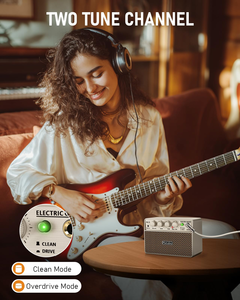Pedale Multi-Effetto <span class=keywords><strong>per</strong></span> <span class=keywords><strong>Chitarra</strong></span> KMF-1 con 77 Effetti e 50 Preset, Amplificatore Mini <span class=keywords><strong>per</strong></span> <span class=keywords><strong>Chitarra</strong></span> <span class=keywords><strong>Elettrica</strong></span> FBA-10 10W con Canali Clean/Drive - Product Image 6