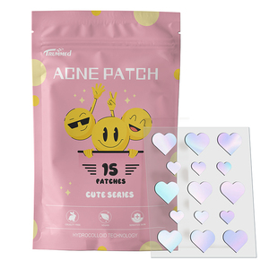 Cấp giấy chứng nhận Holographic hình trái tim tùy chỉnh bao bì Hydrocolloid mụn các bản vá lỗi cho khuôn mặt - Product Image 1