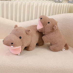 Commercio all'ingrosso di fabbrica realistico ippopotamo giocattoli di peluche animali selvatici ippopotamo realistico ippopotamo di peluche - Product Image 3