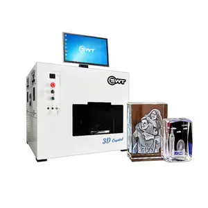 用于玻璃或水晶打印的3d激光内雕刻机便携式3d玻璃立方体激光雕刻机