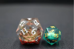 ชุดลูกเต๋าเรซิ่น 7 ชิ้น รูปทรงหลายเหลี่ยม ปรับแต่งโลโก้ได้ สำหรับเกม RPG Dungeons and Dragons ขอบคม รุ่น D20 ลาย <span class=keywords><strong>Beholder</strong></span> - Product Image 5