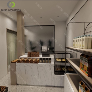 Comptoir <span class=keywords><strong>de</strong></span> confiserie moderne Présentoir design en <span class=keywords><strong>pierre</strong></span> Comptoir <span class=keywords><strong>de</strong></span> bar Vitrine à pain en bois Présentoir design pour pâtisserie - Product Image 1