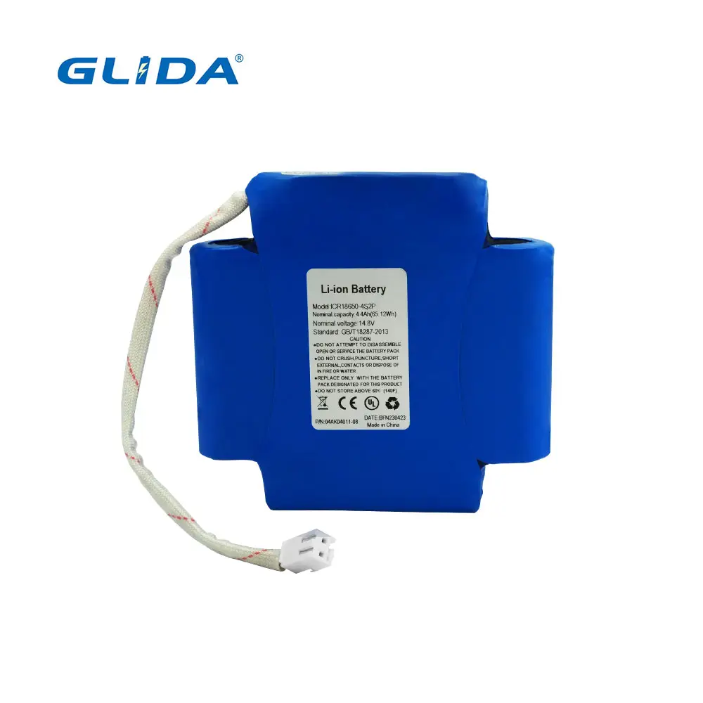 전선 및 플러그가 있는 GLIDA 4S2P 4.4Ah 충전식 리튬 이온 배터리